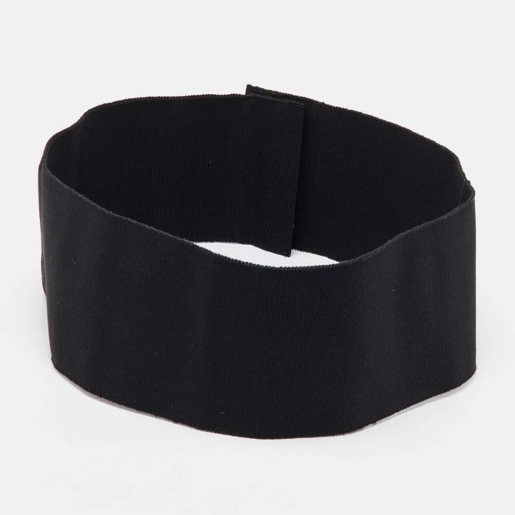 Pre Owned Celine Black Grosgrain Waist Belt M