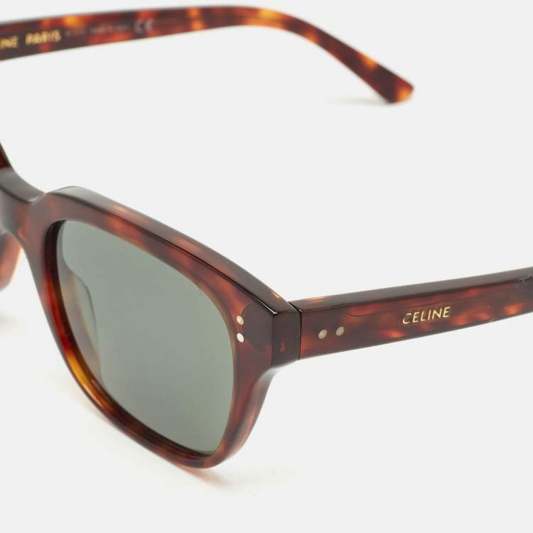 Pre Owned Celine Dark Havana CL40061I Square Sunglasses