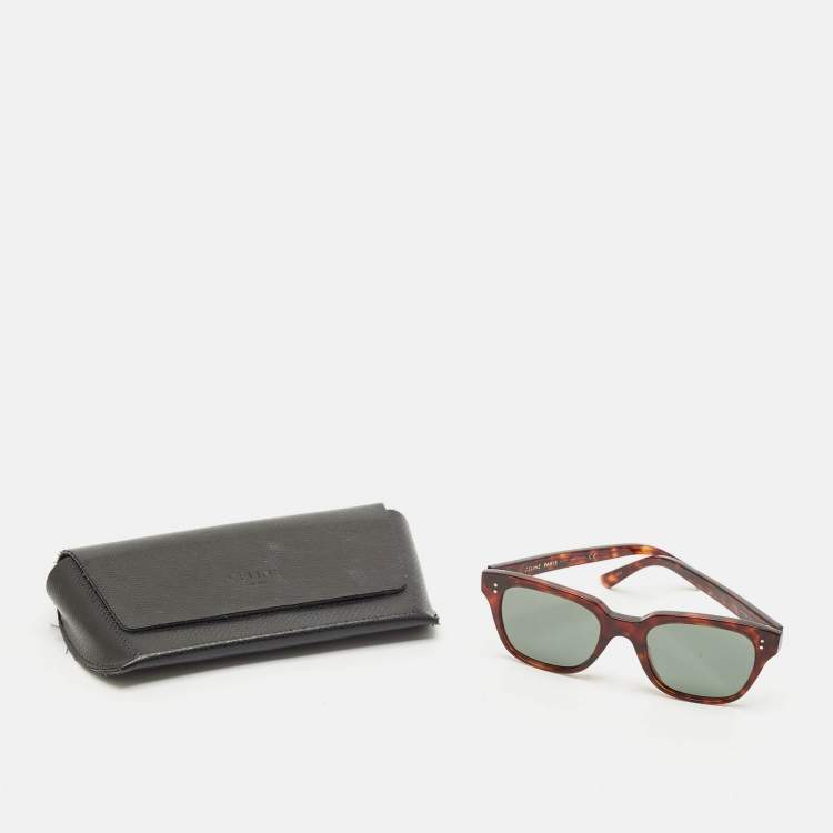 Pre Owned Celine Dark Havana CL40061I Square Sunglasses