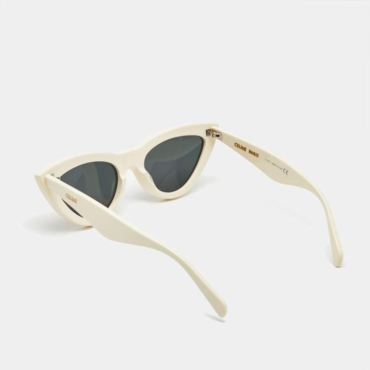 Pre Owned Celine Ivory CL4019IN Frame Cat Eye Sunglasses