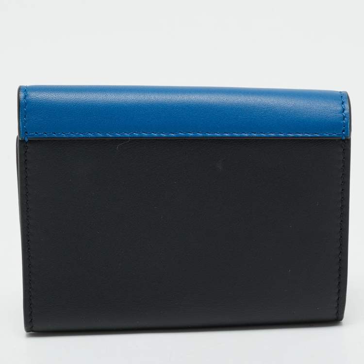 Pre Owned Celine Tricolor Leather Envelope Key Holder Case 