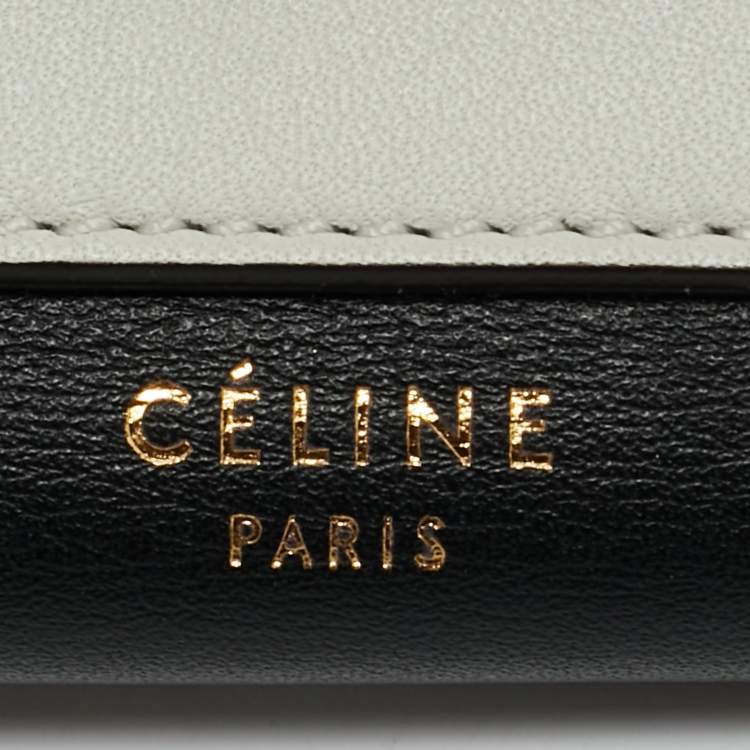 Pre Owned Celine Tricolor Leather Envelope Key Holder Case 