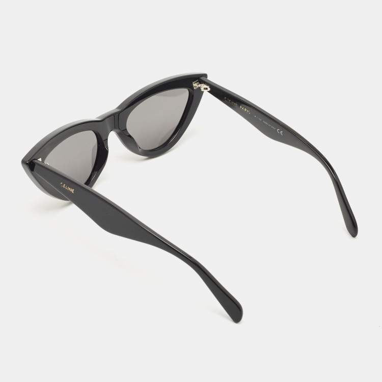 Pre Owned Celine Black CL4019IS Crystals Cat Eye Sunglasses