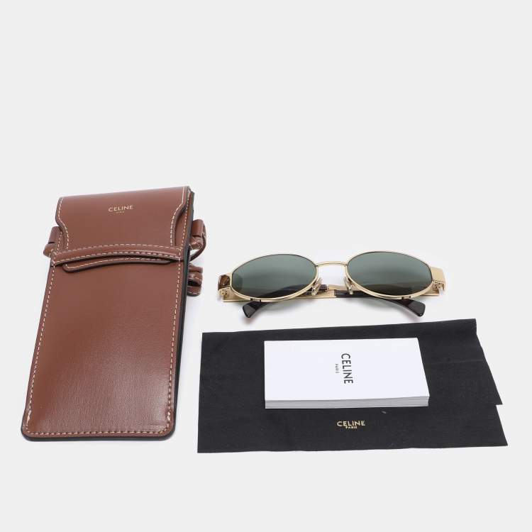 مملوكة مسبقًا Celine Green/Gold CL40235U Sunglasses 