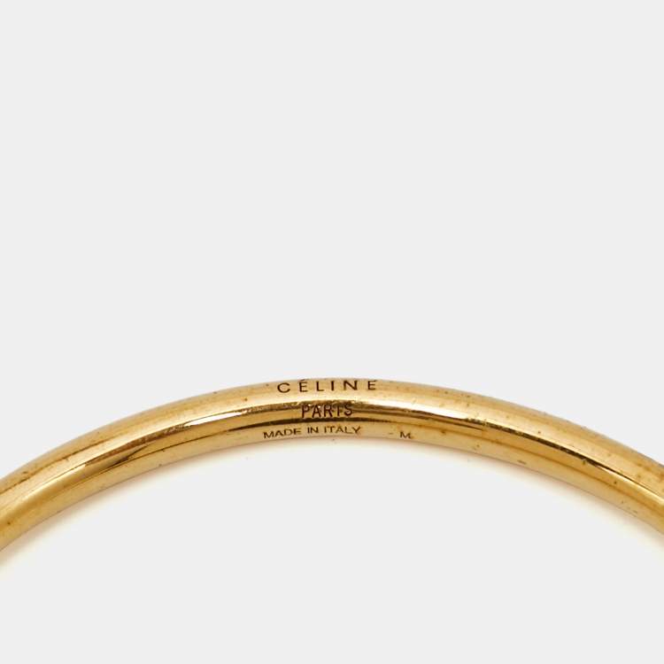 Pre Owned Celine Composite Gold Tone Bracelet