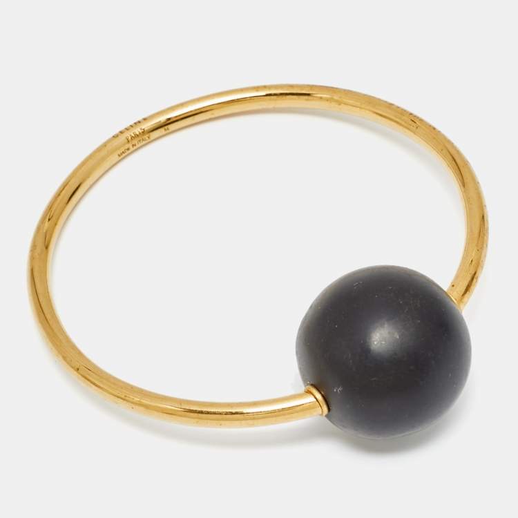 Pre Owned Celine Composite Gold Tone Bracelet