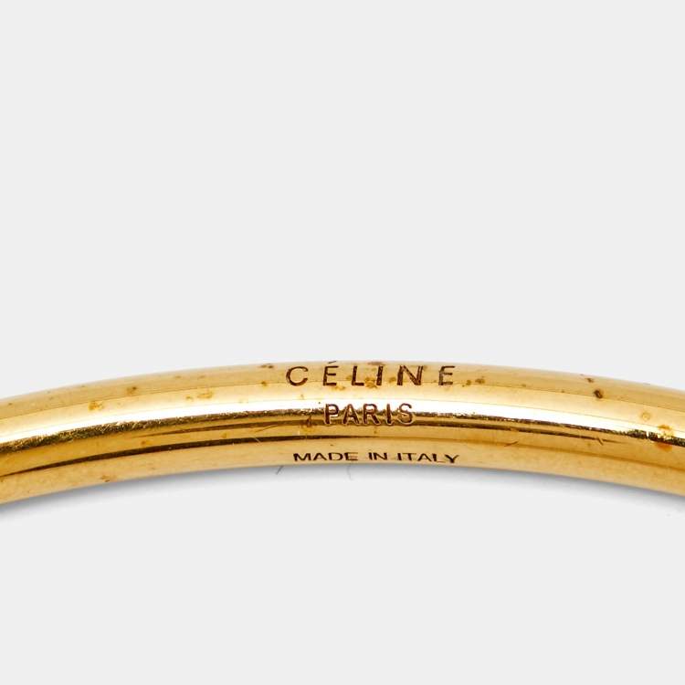 Pre Owned Celine Composite Gold Tone Choker Necklace