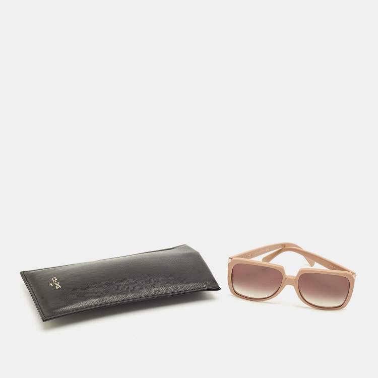 Pre Owned Celine Beige/Grey Gradient CL40146I Oversized Sunglasses