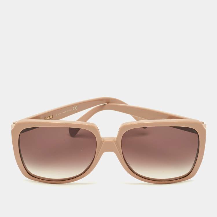 Pre Owned Celine Beige/Grey Gradient CL40146I Oversized Sunglasses