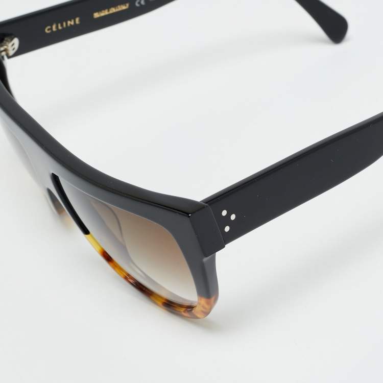 Pre Owned Celine Brown Gradient CL 41026/S Frame Square Sunglasses
