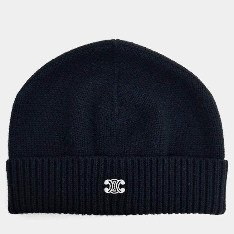 Pre Owned Celine Wool Black Beanie
