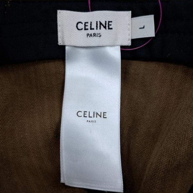 Pre Owned Celine Brown Cotton corduroy cap