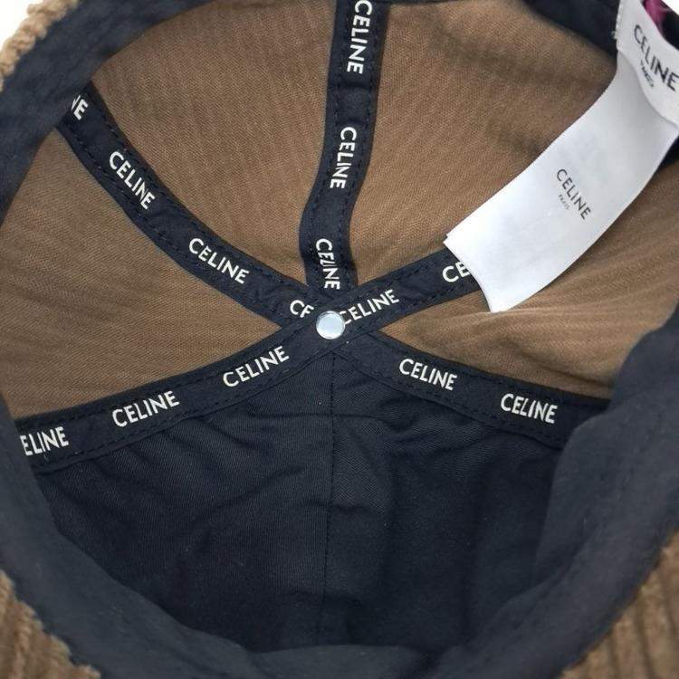Pre Owned Celine Brown Cotton corduroy cap