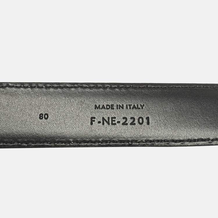 Pre Owned Celine Triomphe Waist Belt Black Leather