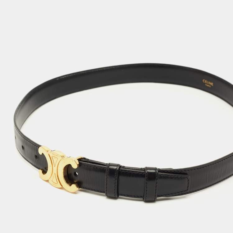 Pre Owned Celine Triomphe 75CM Black Leather