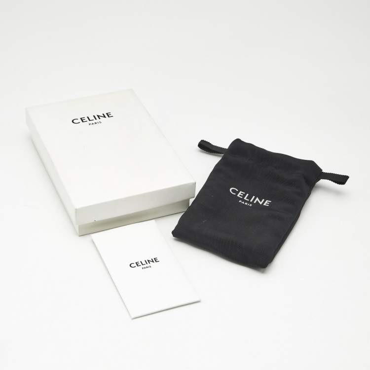 Pre Owned Celine  Brown Leather Gold Tone Bracelet