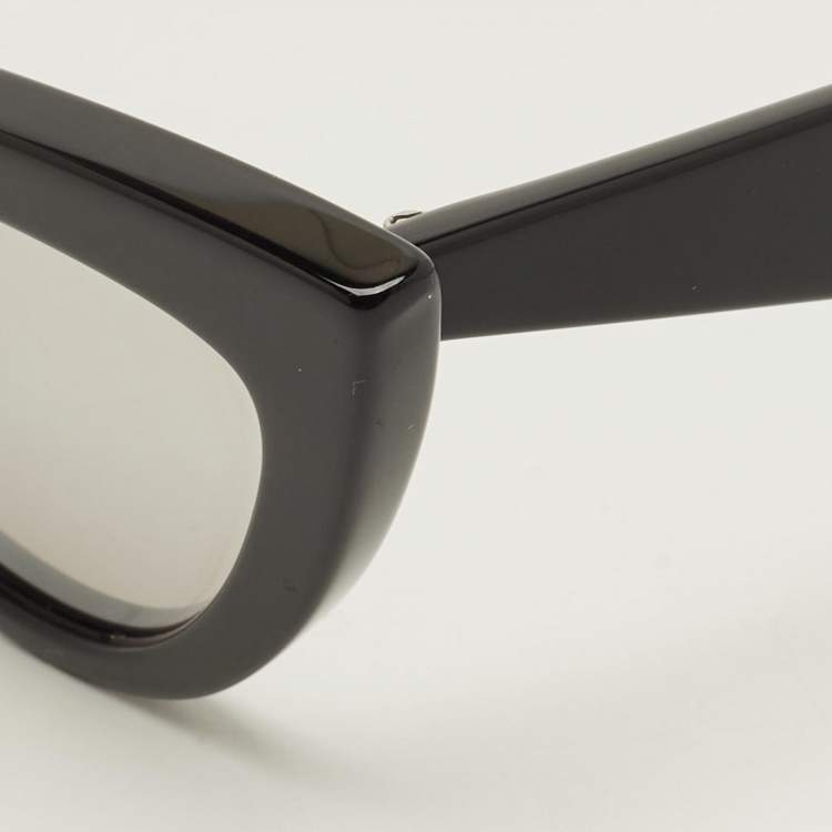 Pre Owned Celine Black Mirrored CL40019I Cat Eye Sunglasses