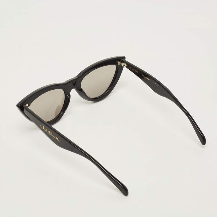 Pre Owned Celine Black Mirrored CL40019I Cat Eye Sunglasses