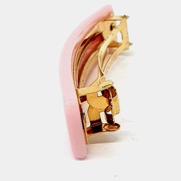 Pre Owned Celine Logo Pink Hairpin