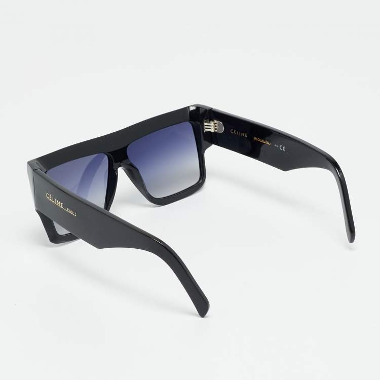 Pre Owned Celine Black Gradient CL40030I Flat Square Sunglasses