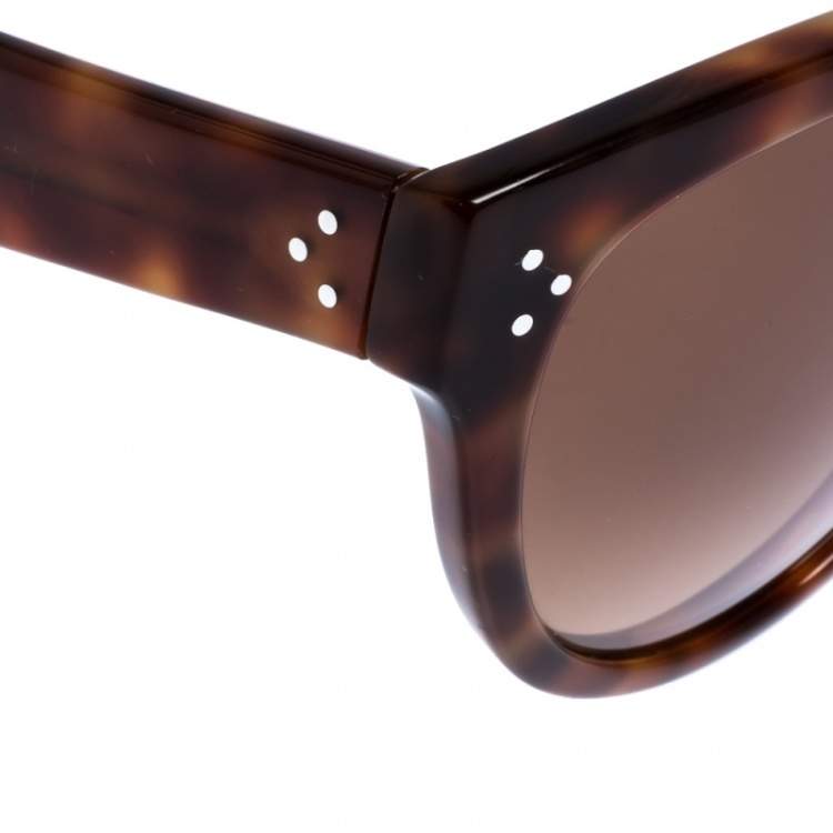 Pre Owned Celine Brown Tortoise Gradient CL 41755 Oversize Sunglasses