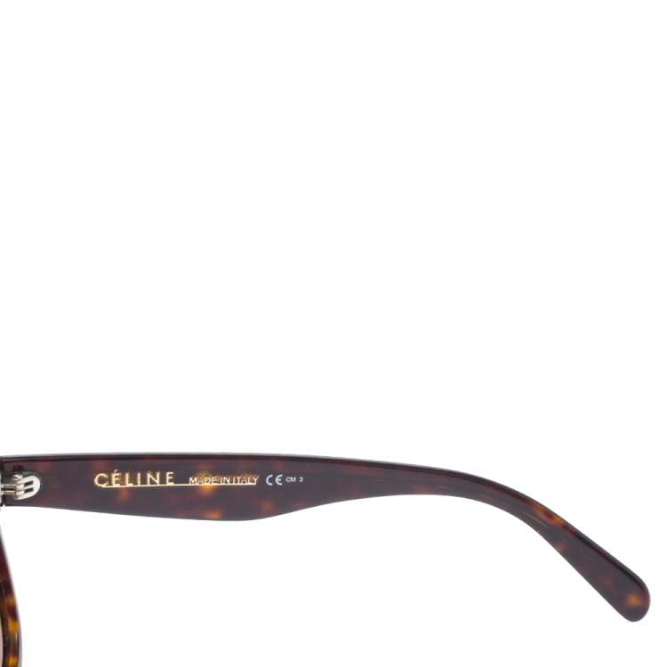 Pre Owned Celine Brown Havana/ Brown CL41057/S Radical Square Sunglasses