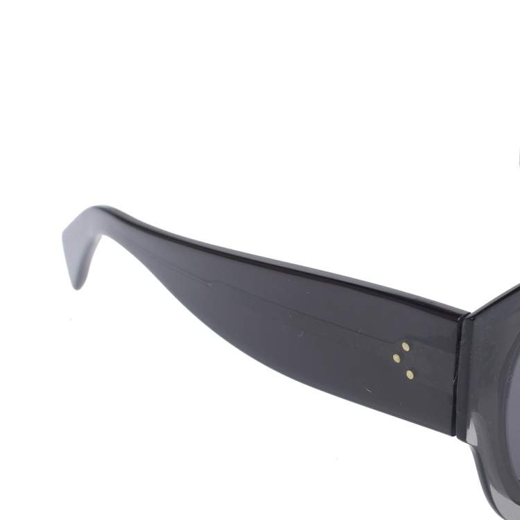 Pre Owned Celine Black/ Grey CL41446/S Zoe Square Sunglasses 
