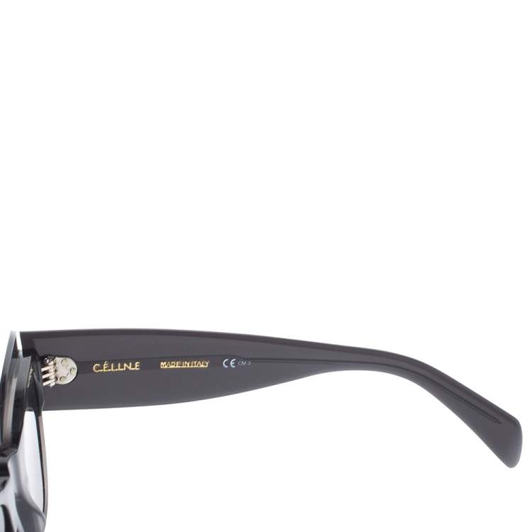 Pre Owned Celine Black/ Grey CL41446/S Zoe Square Sunglasses 
