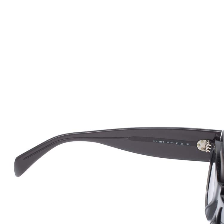Pre Owned Celine Black/ Grey CL41446/S Zoe Square Sunglasses 