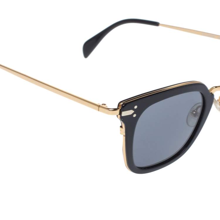 Pre Owned Céline Black & Gold/ Grey CL 41402/s Vic Square Sunglasses