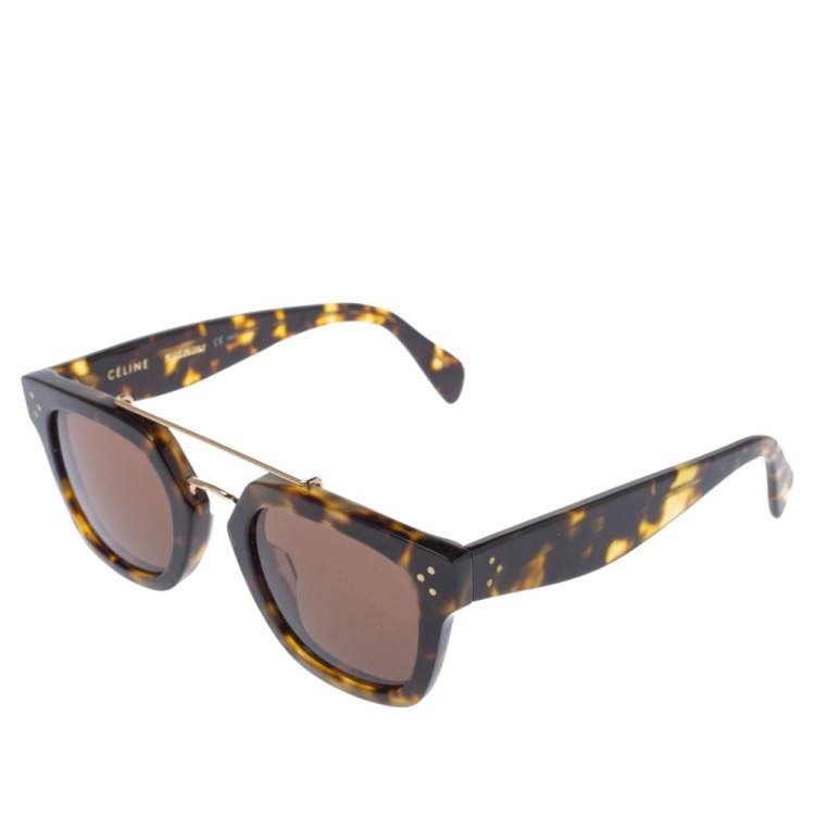 Pre Owned Céline Brown Havana /Brown CL 41077/S Bridge Square Sunglasses