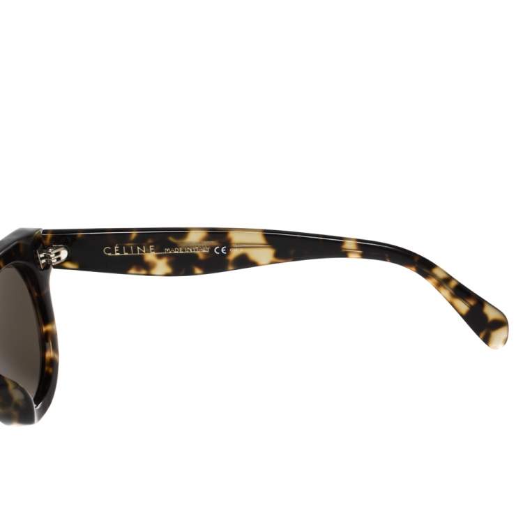 Pre Owned Céline Brown Havana/Yellow CL41043/S Round Sunglasses