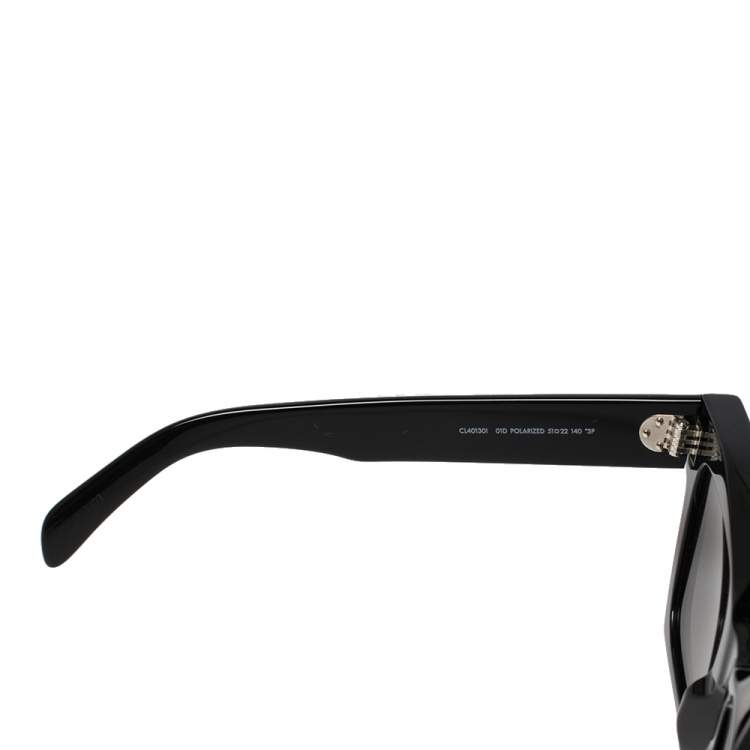 Pre Owned Celine Black Polarized CL401301 Square Sunglasses 