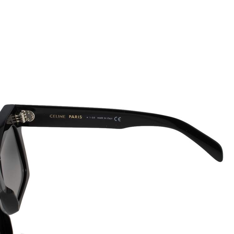 Pre Owned Celine Black Polarized CL401301 Square Sunglasses 