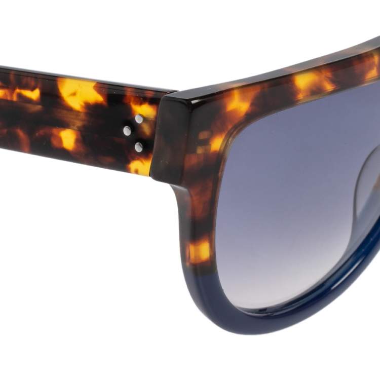 Pre Owned Celine Havana/Blue 41026/S Gradient Wayfarer Sunglasses