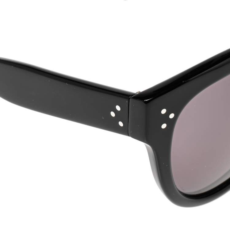 Pre Owned Celine Black Acetate CL41755 Polarized Oversized Sunglasses