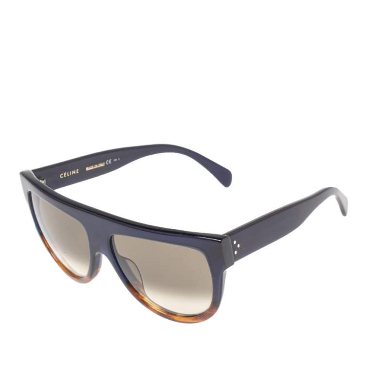 Pre Owned Celine Two Tone/ Grey Gradient CL 41026 Rectangle Sunglasses