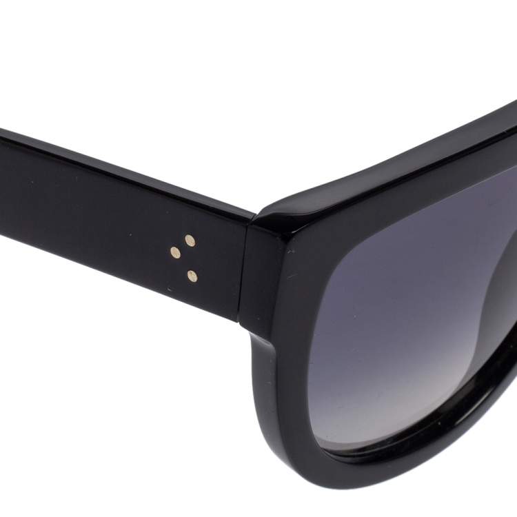 Pre Owned Celine Black/Blue Gradient CL4001IN Shadow Polarized Sunglasses