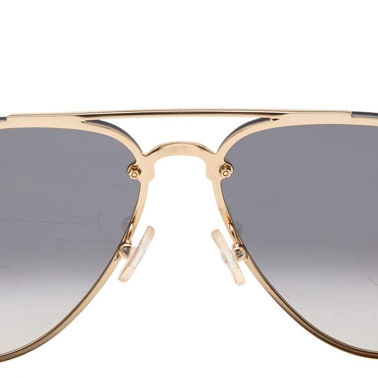 Pre Owned Celine Black CL 41392/S Gradient Aviator Sunglasses