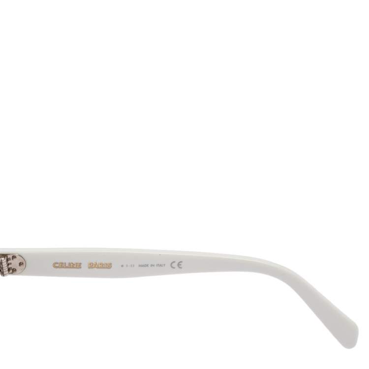 Pre Owned Celine White CL401871 Cate Eye Sunglasses 