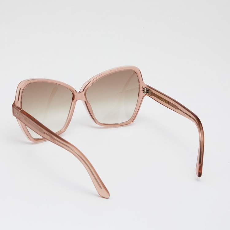 Pre Owned Celine Pink CL400641 Oversized Gradient Sunglasses 
