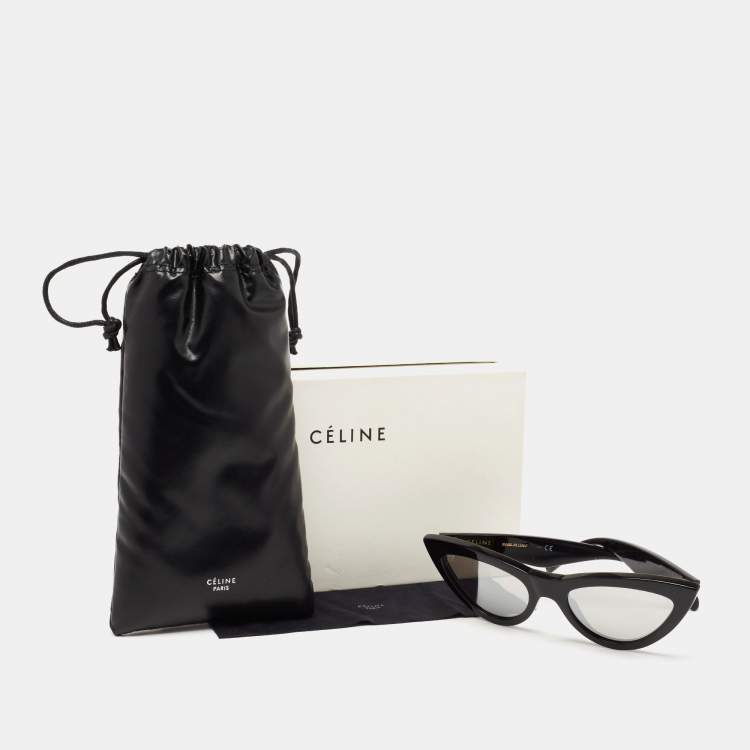 Pre Owned Celine Black Grey CL400191 Cat Eye's Sunglasses
