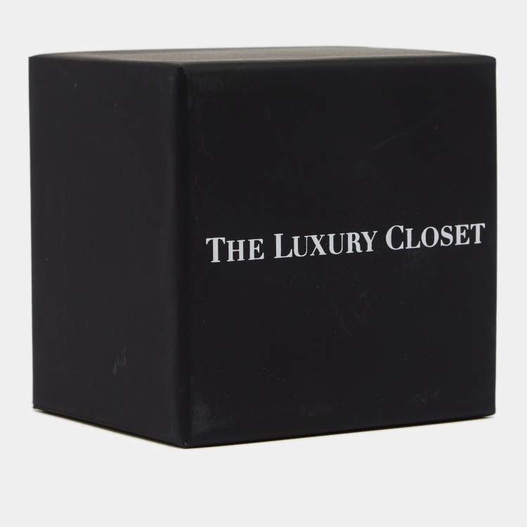 Pre Owned Celine Gold Plated Brass Extra Thin Open Knot Bracelet M