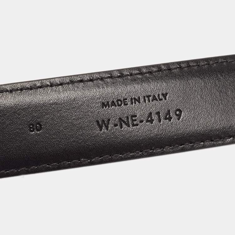 Pre Owned Celine Black Python Leather Waist Belt 80 CM