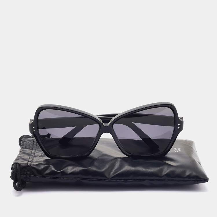 Pre Owned Celine Black/Black CL40064I Butterfly Sunglasses