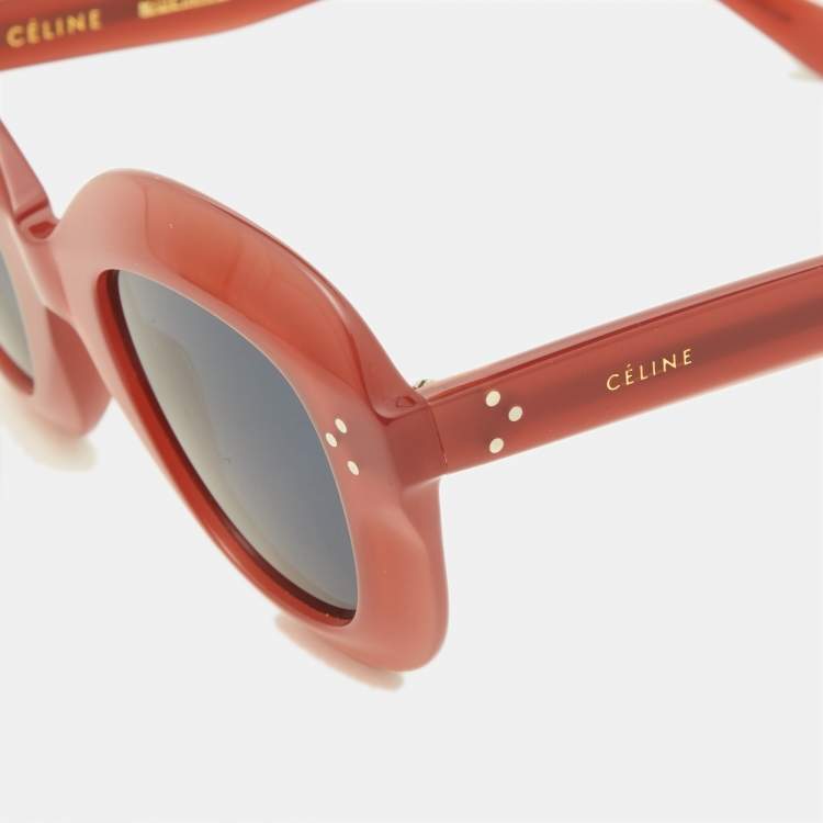 Pre Owned Celine Pink/Black CL 41445/S Round Lola Sunglasses