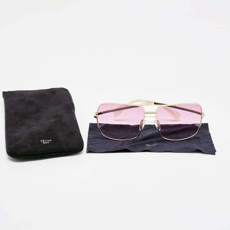 مملوكة مسبقًا CELINE Purple/Gold Gradient CL41808/S Square Sunglasses
