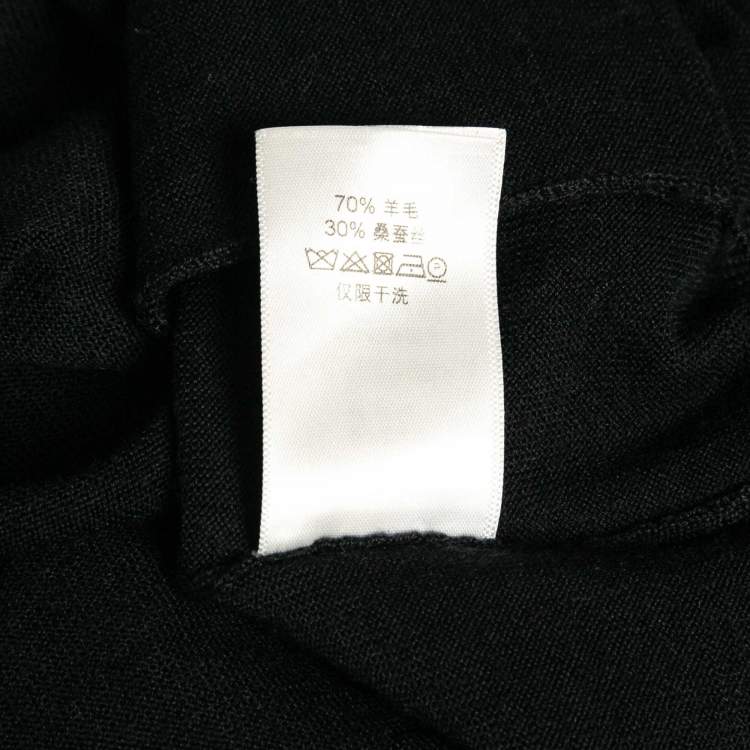 Pre Owned Celine Navy Blue Wool Blend Button Front Cardigan XS