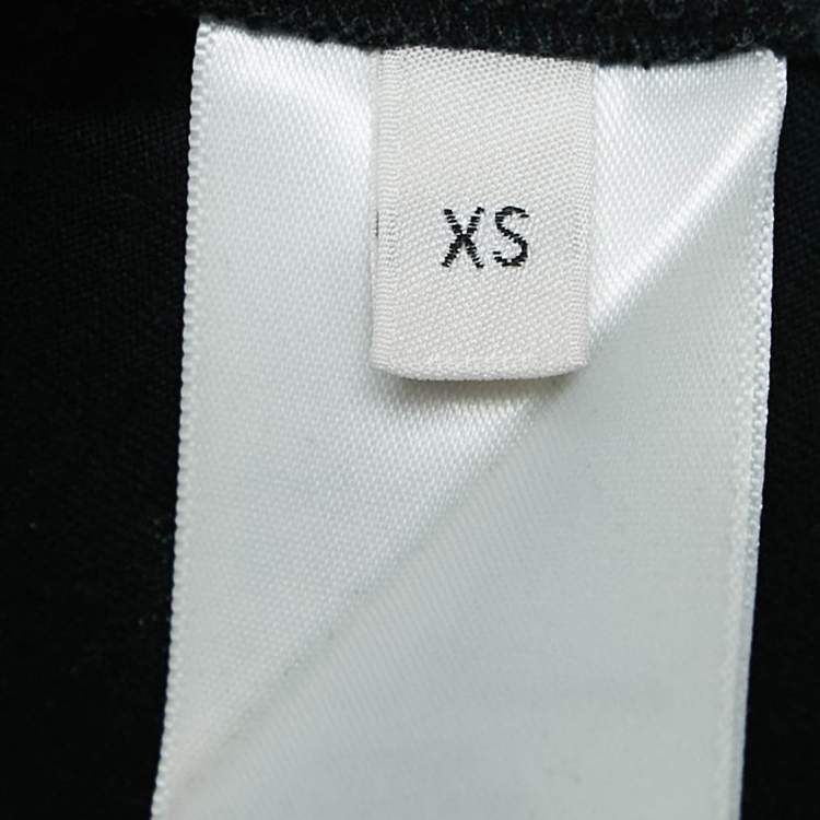 Pre Owned Celine Black Logo Print Cotton Knit Camisole XS