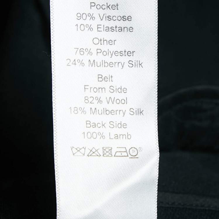 Pre Owned Celine Black Patchwork Detail Wool Sleeveless Coat S